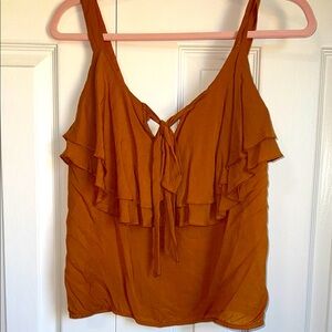 Old Navy Orange Ruffled Camisole with Tie Front